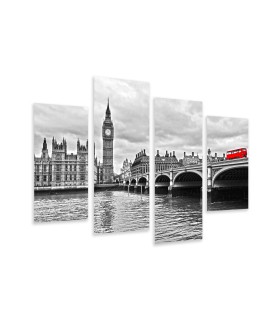 Multi-canvas 4x Westminster bridge